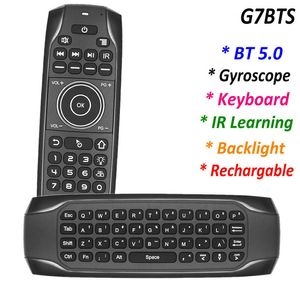G7BTS Bluetooth-совместимый BT5.0 гироскоп воздушной мыши мини-клавиатура подсветка для Android Smart TV Box PC пульт дистанционного управления