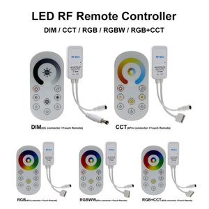 DC5-24V Mini RF LED Kontrol Kablosuz Dokunmatik Uzaktan Kumanda Tek Renk / Çift Beyaz / RGB / RGBW / RGB + CCT LED Şerit Kontrolü