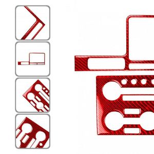 Araba Hafif 2 adet / takım Pratik Kırmızı Gösterge Tablosu Panel Trim Karbon Fiber Merkezi Navigasyon Trim Standard