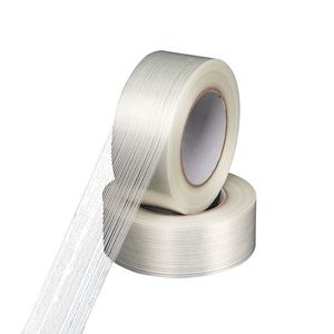 Utility Reinforced fiberglass packing tapes single-sided striped transparent tensile wear-resistant box-sealing fiber adhesive tape