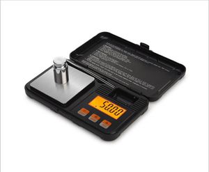 High Precision Digital Milligram Lab Powders Jewelry Scale, 50 x 0.001; 200g0.01Gram, Calibration Weights and Tweezers Included