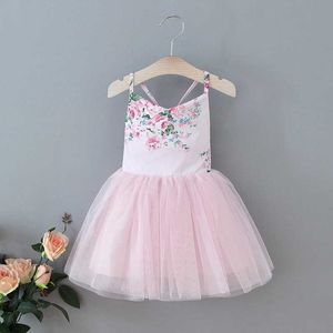 Toptan Paskalya Çiçek Kız Elbise Smocking Pembe Çiçek Kek Prenses ES Parti Düğün Çocuk Giysileri için E1961 210610