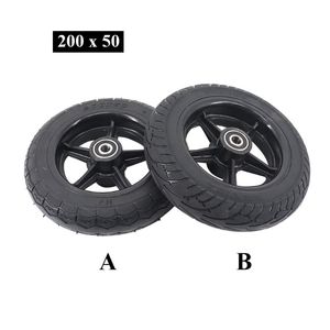 Motosiklet Tekerlekler Lastikler 200X50 Katı Lastik Tekerlek Elektrikli Scooter Denge Araba Için 8x2 Patlamaya dayanıklı Delinme Proof Tubeless Lastik Parçaları