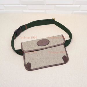 24 cm Waist Bag Luxury Designer High quality Red and green adjustable shoulder strap Chest Fashion Women Cross Body Bags