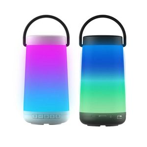 2021 Portátil Bluetooth Speaker Touch Control USB LED Bed Night Light Rádio Sem Fio FM TF MP3 Player Música Alto-falantes