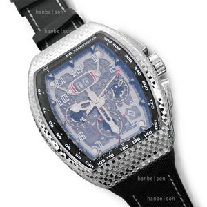 YENİ F1 Otomatik mekanizmalı saatler Metal Kasa Özel Namlu tasarımı Çelik Luxusuhr Çok İşlevli İskelet kadranlı erkek saati Lastik bant orologio di lusso