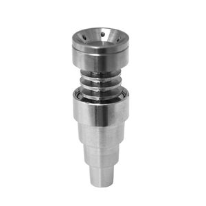 Titanyum Tırnak Evrensel Domeless Aksesuarları 10mm14mm19mm 2 4 6 in 1 Çift Fonksiyonu GR2 HOCAH Su Borusu Buharlaştırıcı Vs Cam Bong Için Ayarlanabilir Dab Rig