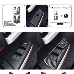 Araba Hafif 4 adet Nefis İç Kapı Pencere Anahtarı Çerçeve Sticker Sağlam Panel Çıkartması Kompakt