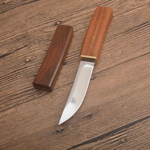 В наличии!! Прямой нож D2 D2 Crop Point Mirror Polish Blade Raisewood Ручка с фиксированным лезвием нож с деревянной оболочкой