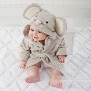 Blue Shark Baby Bath Towels Mouse Newborn Blanket Bedding Swaddle Animal Bebe Bathrobe Hooded Bathing Towel baby stuff 210413