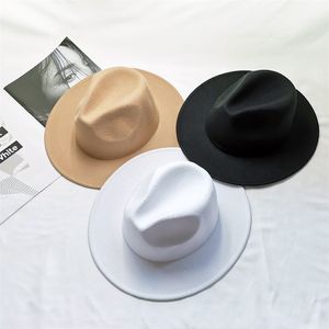 Keçe fötr şapkalar erkek kadın şapkası Kadın Erkek Fedoras Toplu Kadın Erkek Caz Panama Kap Kadın Erkek Kapaklar Moda Aksesuarları 442C3