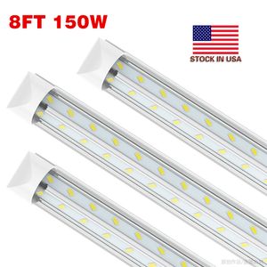 SMD5730 150W 2FT 3FT 4FT 5FT 6FT V-образной формы 8FT LED TUBE Lights T8 Integrated Cooler Door Doce Design Shop Светодиодный светильник Светодиодные трубки с аксессуарами