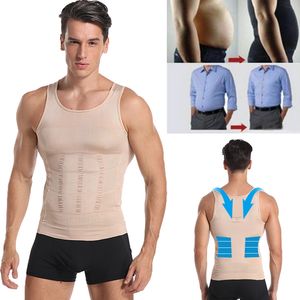 Mens Slimming Vest Body Shaper Belly Control Posture Gynecomastia Compression Shirt Underwear Waist Trainer Corset 3xl