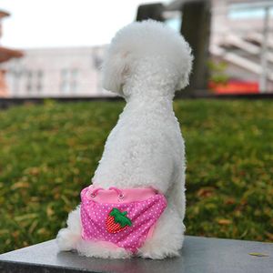 Cão vestuário moda kawaii pet filhote de cachorro apertar alças cuecas sanitárias fêmea feminina fraldas fisiológicas calças