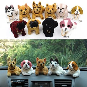 Dashboard Agitando Cabeça Cães Lucky Bonito Brinquedo O Ornamento Do Carro Decoração Cães Assentados Para Decoração Do Carro