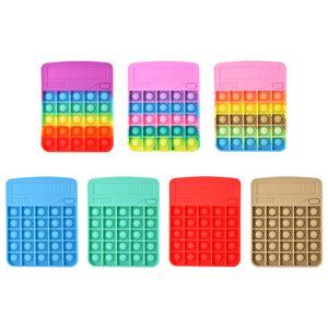 Bubble Fidget Toy Toy Rainbow Calculator Keyboard Desktop Puzzle Силиконовые аутизмы Реабилитационные игрушки