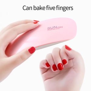 6W мини-сушилка для ногтей розовый белый ультрафиолетовый ультрафиолетовый светильник ногтей портативный Micro USB кабель дом использовать сушку для геля лака