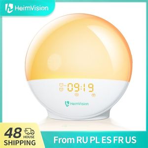 Heimvision A80S WiFi Akıllı Uyandırma Işık İş günü Çalar Saat 7 Renkler ile Gündoğumu / Sunset Life Tuya App Çalışır 210804