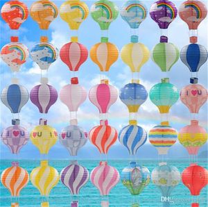 Toptan 12''30 cm Gökkuşağı Dekorasyon Hava Balon Kağıt Fener Bar Decora Çocuklar Doğum Günü Partisi Düğün Malzemeleri
