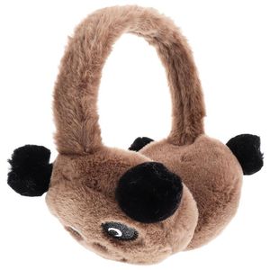 1 ADET Çocuklar Earmuffs Karikatür Panda Kulak Muffs Peluş Kış Earmuffs Kulak Koruyucu (Rastgele Yüz Desenleri)