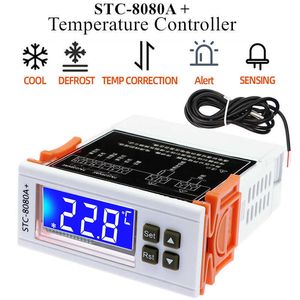 STC-8080A + Buzdolabı Termostat Sıcaklık Kontrol Cihazı Soğutma Otomatik Defrost Zamanlayıcı Akıllı Tek Prob 40% OFF 210719