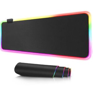 Gaming Computer Pad RGB Großer Gamer XXL Mausteppich Großes Mauspad PC Schreibtisch Spielmatte mit Hintergrundbeleuchtung