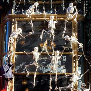 Хэллоуин партия аксессуар скелет череп головы и кости скелетные подвижные игрушки для мальчиков подарочный декор дома ужас домохозяйственный дом Y0730