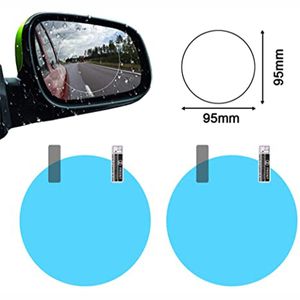 1 пара круглый ультратонкий дождевой пленка Нано-покрытие для автомобильного зеркального зеркального зеркального зеркала Анти-фаг анти-блеска, анти-флаковые зеркала защитные пленки