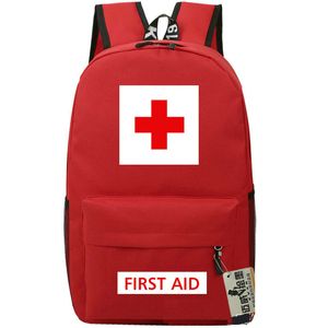 First Aid backpack Red Cross day pack Logo school bag Cosplay Design packsack Print rucksack Sport schoolbag Outdoor daypack