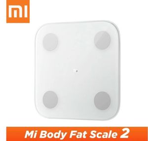 Orijinal Xiaomi Mi Akıllı Vücut Yağ Ölçekler 2 Mifit App Ile Vücut-Kompozisyon Monitör Gizli LED Ekran Yağ Ölçeği