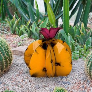 Мексиканское искусство металл кактус домой двор садовые украшения скульптура вставка в лужайку открытый водонепроницаемый симуляционный мяч декоративные цветы