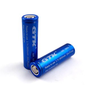GTK бренд Продвижение !! 3,7 В 2600 мАч Li Ion Battery для беспроводных телефонных бурелей Аварийное освещение Фонарик E-Cigarettes