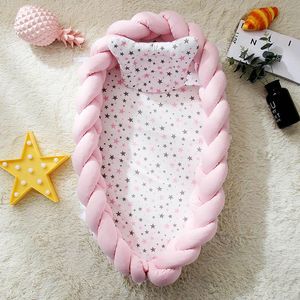 Culle per bambini Born Sleeping Nest Culla in maglia con cuscino Lettino da viaggio Tissu Nestje Lounge Cuscino per paraurti per culla