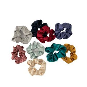 Scrunchies Bantlar Katı Saten Hairbands İpeksi Scrunchie Saç Bantları Kız At Kuyruğu Tutucu Yaz Saç Aksesuarları 9 Renkler