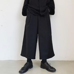 Erkek Pantolon İlkbahar ve Sonbahar Stil Koyu Yamamoto Dokuz Dakika Slacks Düz Pantolon Saç Stilist Trend