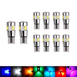 10Pcs Lot Car Bulbs Canbus T10 W5W 5630 6SMD Led For Auto License Plate Light Clearance Lamp 12V