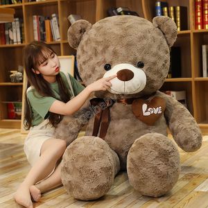 Yüksek Kalite 2 Renkler Teddy Bear Ile Aşk Dolması Hayvanlar Ayı Peluş Oyuncaklar Bebek Yastık Çocuk Severler Doğum Günü Bebek Hediye