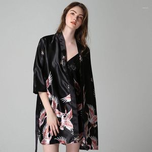 Damen-Nachtwäsche, 2021, modisch, sexy Damen-Pyjamas, Robe-Kleid, Übergröße, hochwertige Dessous, ärmelloses Nachthemd, Pyjama-Sets