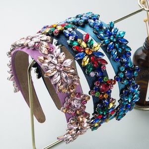 Linda multi cor de cristal headband luxo geométrico gemstone frisado hairband nupcial casamento headwear jóias