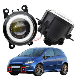 Fiat Punto Evo için Sis Işık 2009-2012 2 Parça Sis Işıkları LED DRL Yüksek Kalite Melek Göz 12 V H11