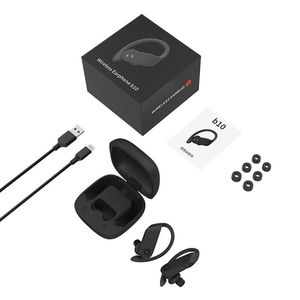 Kablosuz kulaklık kulaklık Power Pro B10 Bluetooth 5.0 kulaklık, şarj kutusu sporları Cep telefonları için kulak kancası