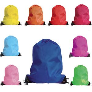 Toptan Çocuklar \ 'Katı Renk İpli Çanta Erkek Kız Giysileri Ayakkabı Çanta Okul Dondurulmuş Spor Salonu PE Dans Sırt Çantaları DHL Ücretsiz