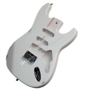 Özel Fiyat Retro Beyaz Vücut Elektrik Gitar Parlak Boyama ile, İsteğiniz Olarak Özelleştirilebilir