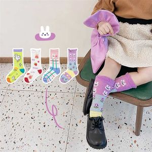 Летние 4Pairs / Lot Baby Girls Носки Корейский стиль мультфильм дышащая тонкие сетки детей мальчиков носки для детей 211028