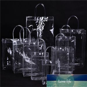 Vogue Clear Portable обед еда Сумка для хранения пластмасс полиэтиленовый охладитель Bento Poy Tote Cooler Conseher School Beach Bags Factory Price Price Price Consector