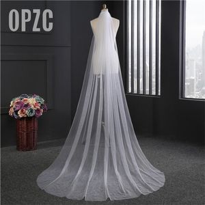 Bridal weils Мода 1 слой Tull Tult Beautiful 300 см Длинная свадьба вуаль Blusher Voile Main Bra Breas Edge Muslin с расческой