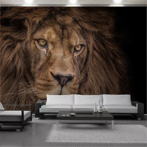 Home Decor 3D Wallpaper HD Mighty Wild Animal Lion Wohnzimmer Schlafzimmer Hintergrund Wanddekoration Wandbild Tapeten Wandverkleidung