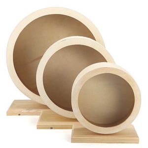 Forniture per piccoli animali Criceto Ruota per esercizi Muto in legno Spinner da corsa Giocattolo per ratto Gerbil Topi Cincillà Bogie Scoiattolo