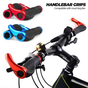 Mountain Bike Handlebar Grips Barra de Bicicleta End Mount Braçadeira Grip Aperto Ergonomia Borracha Estrada Ciclismo Lock Grip