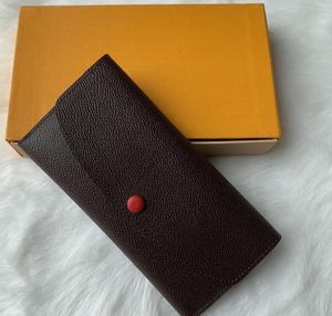Оптовая продажа красных дна леди длинный кошелек многоцветные монеты кошелек держатель карты оригинальная коробка женщин классический карман молнии